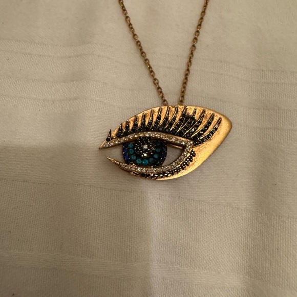 18kt diamond EvilEye Pendant and chain Necklace - Picture 3 of 4